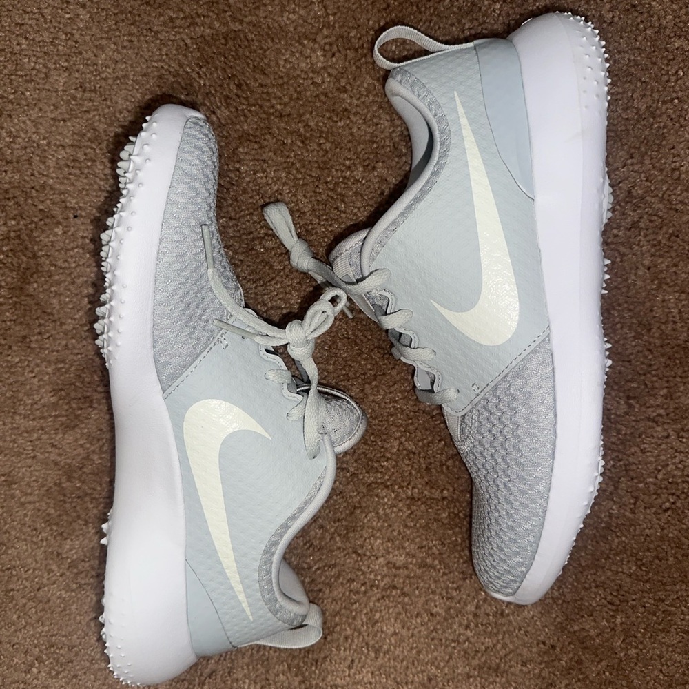 Nike Kids Light Gray White Swoosh Sneakers